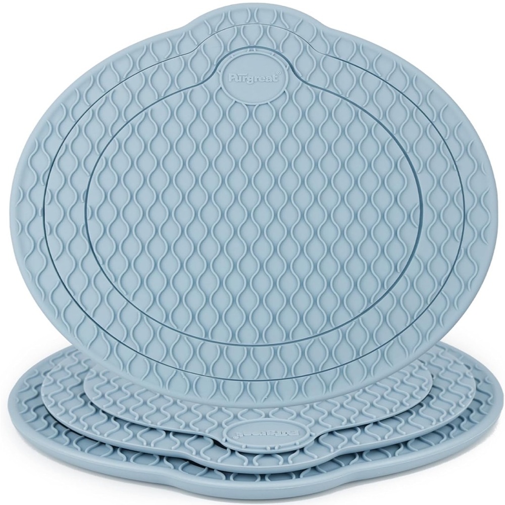 3 Silicone Pot Holders and Trivet mats Heat Resistant Gray - Picture 3 of 7
